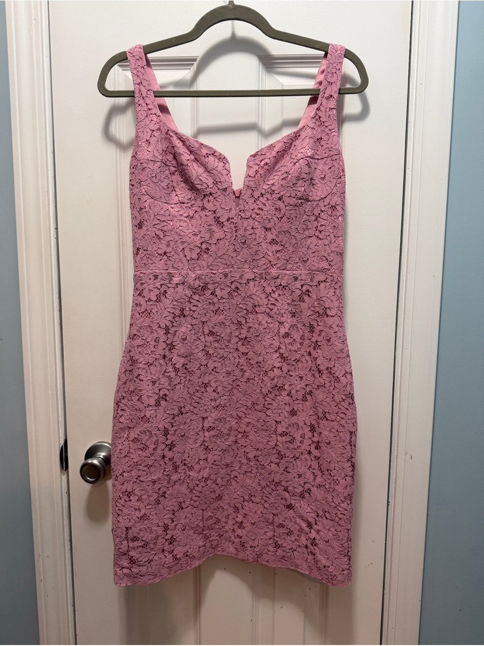 Bardot Women's Short Pink Lace Soft Girl‎ Boho Cottagecore Hoco Dress Size 8